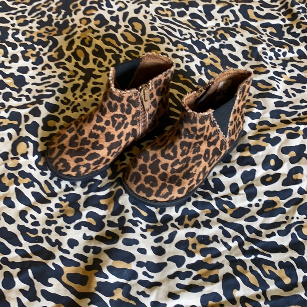 Toddler girl ankle boots leopard